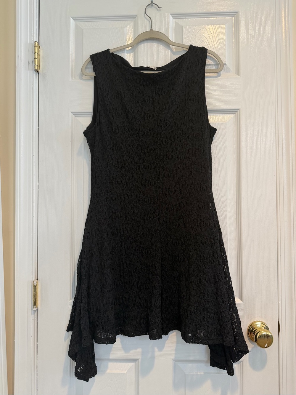 Abercrombie & Fitch Black Lace Asymmetrical Hem Dress